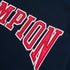 CHAMPION COTTON BLEND SWEATSHIRT WITH FRONT LOGO LETTERING - NAVY